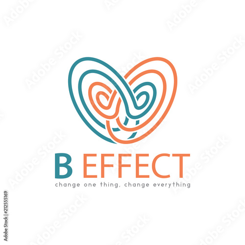 Abstract Butterfly Effect Logo Icon Vector Element. Butterfly logo template