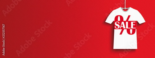 Hanging T-Shirt Price Stickers Summer Sale Header