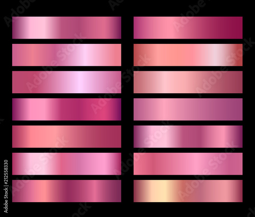 Rose Gold Vector foil texture gradients