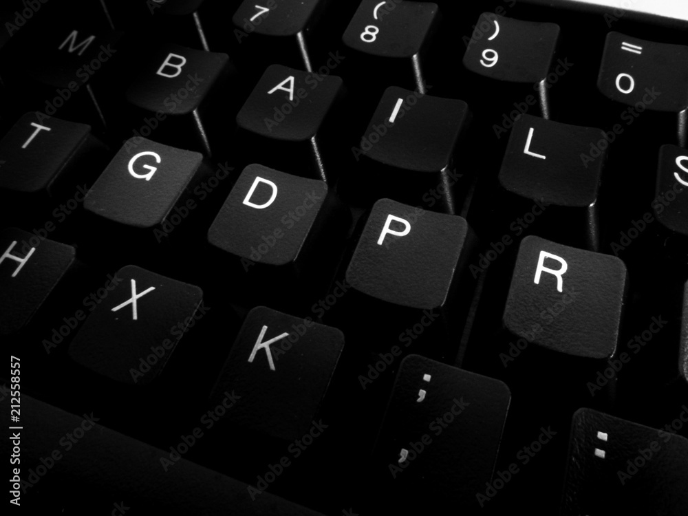 gdpr security text on keyboard gdpr security text on keyboard