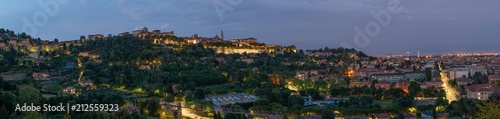 Bergamo medieval city fortified by Venetian walls