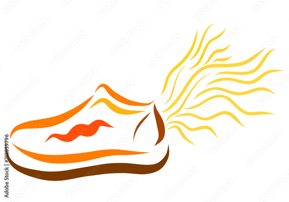 Obraz premium Winged sports shoes for speed and play