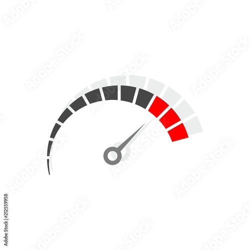 Speedometer logo, Speed meter vector design