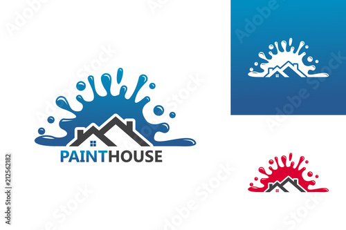 Paint House Logo Template Design Vector, Emblem, Design Concept, Creative Symbol, Icon