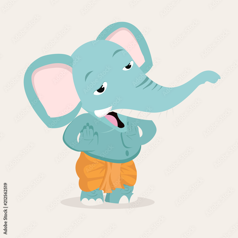 Ganesha elephant cartoon vector design Ganesha elephant cartoon vector design