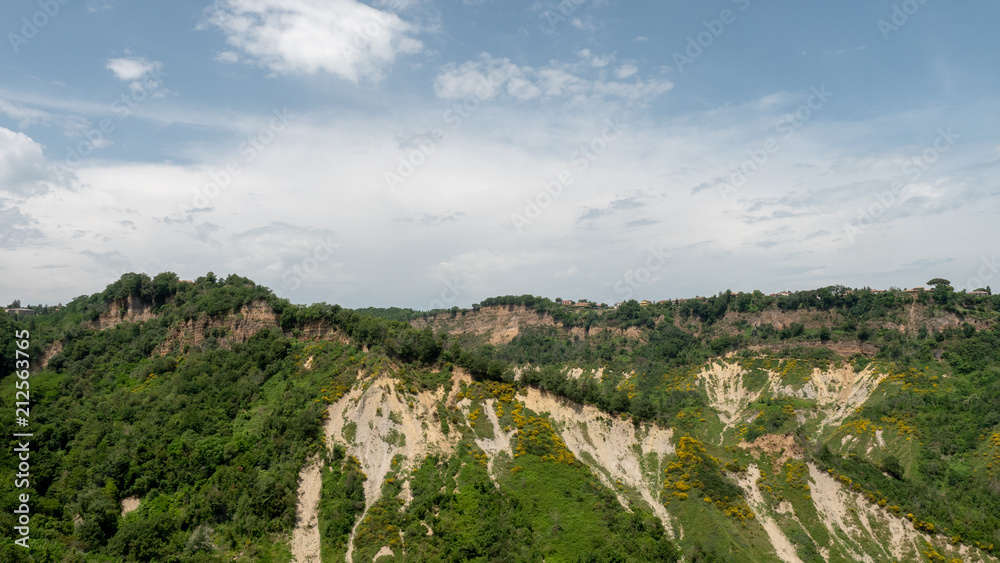 panorama of green hills in Lazio, Italy