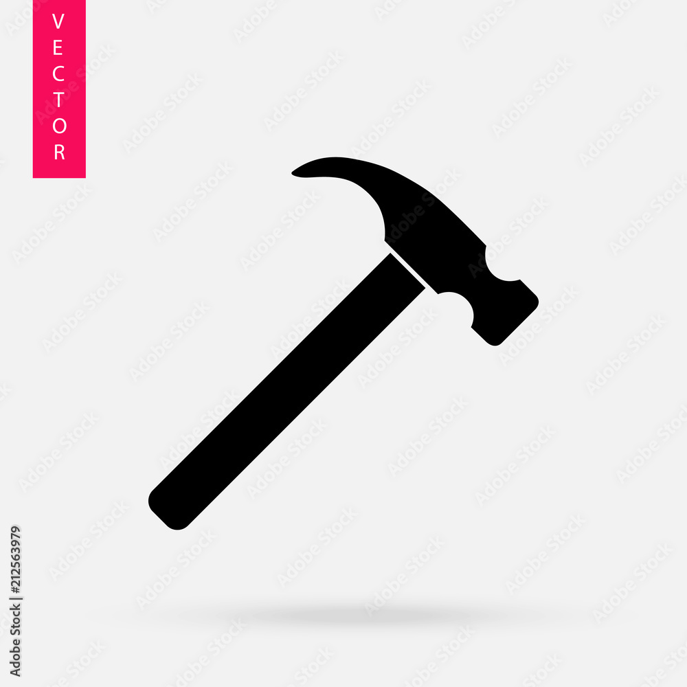 Hammer icon, vector Hammer icon, vector