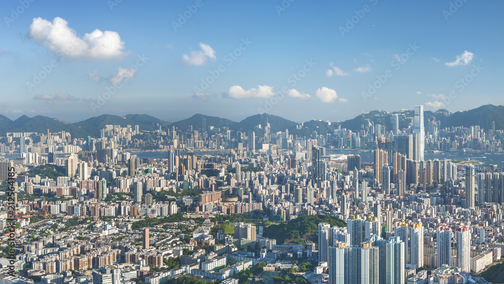 Panorama of Hong Kong City