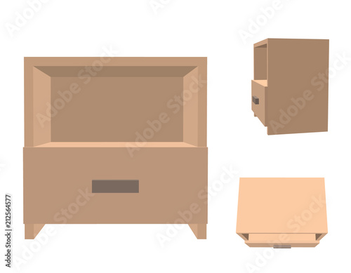 Modern empty nightstand. Is...