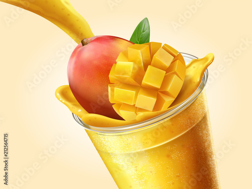 Mango juice or smoothie