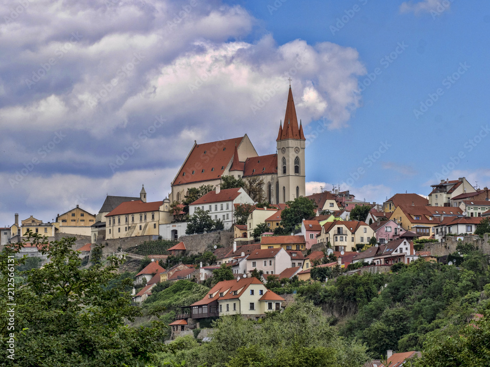 View of Znojmo, from the river Dyje, Czech Republic