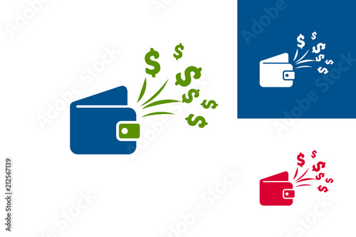 Wallet Money Logo Template Design Vector, Emblem, Design Concept, Creative Symbol, Icon