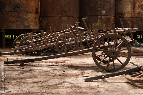 Special carts were used for transporting Kvevri