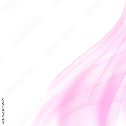 Abstract background Ligth pink curve and wave element