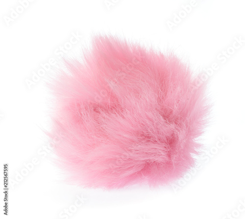 Foto Fur ball isolated on white background