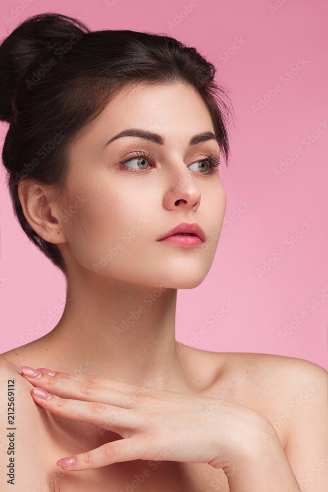 Young sensual woman with tender skin