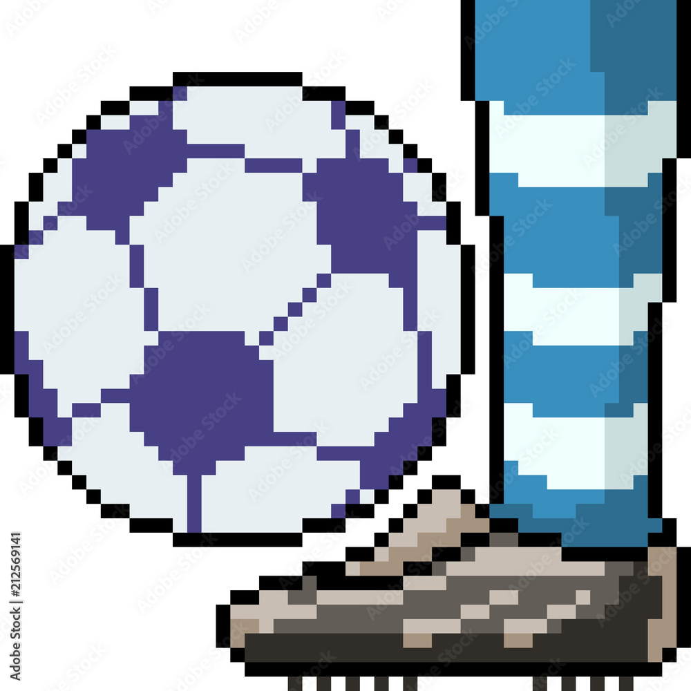 vector pixel art football player leg vector pixel art football player leg