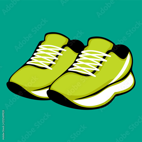 Sports footwear, athletic shoes, sneakers.
