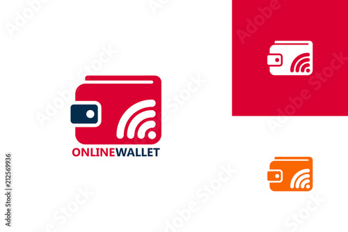Online Wallet Logo Template Design Vector, Emblem, Design Concept, Creative Symbol, Icon