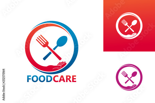 Food Care Logo Template Design Vector, Emblem, Design Concept, Creative Symbol, Icon