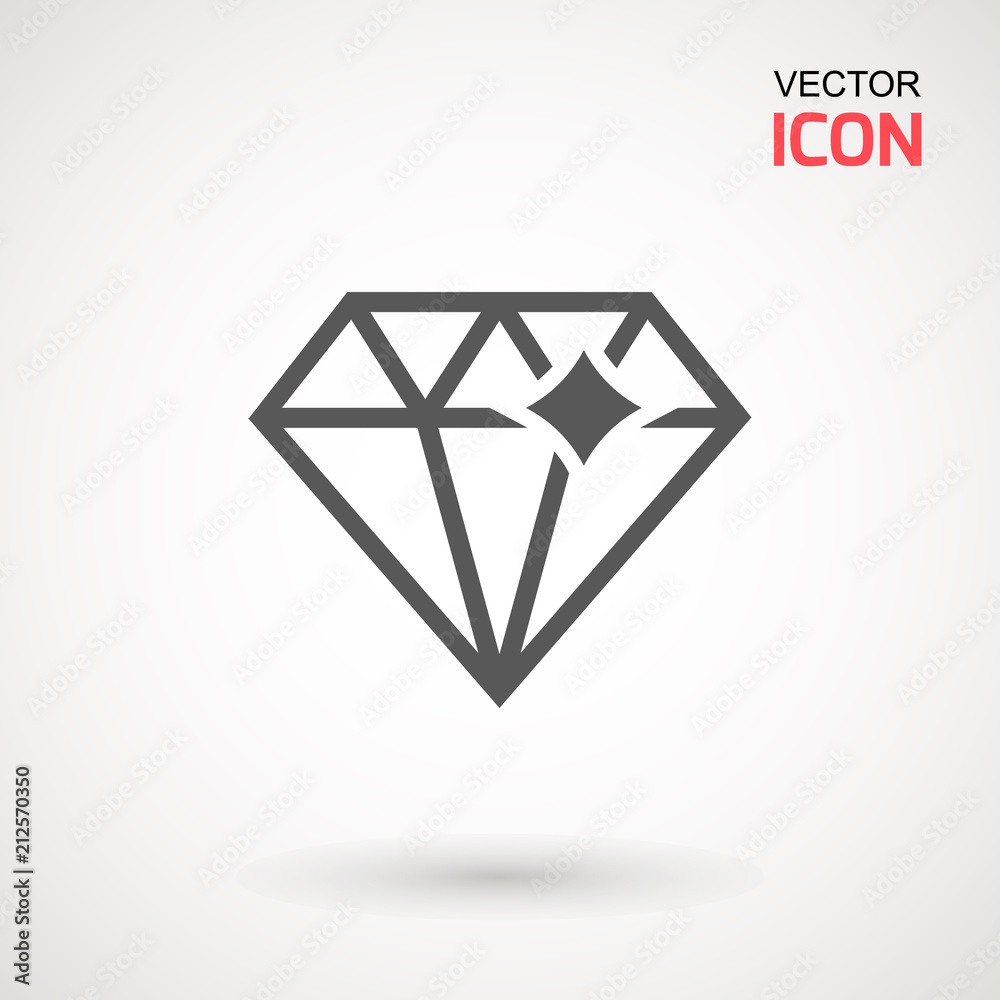 Diamond Icon Vector. Diamond sign icon. Jewelry symbol. Gem stone. Graphic element. Silhouette simple. Logotype concept. Logo design template. Simple flat symbol. on white background. Diamond Icon Vector. Diamond sign icon. Jewelry symbol. Gem stone. Graphic element. Silhouette simple. Logotype concept. Logo design template. Simple flat symbol. on white background.