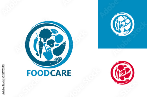Food Care Logo Template Design Vector, Emblem, Design Concept, Creative Symbol, Icon