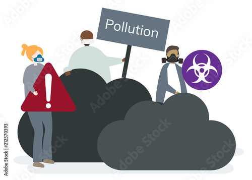 Air pollution smog and bad air