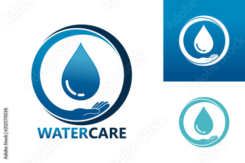Water Care Logo Template Design Vector, Emblem, Design Concept, Creative Symbol, Icon
