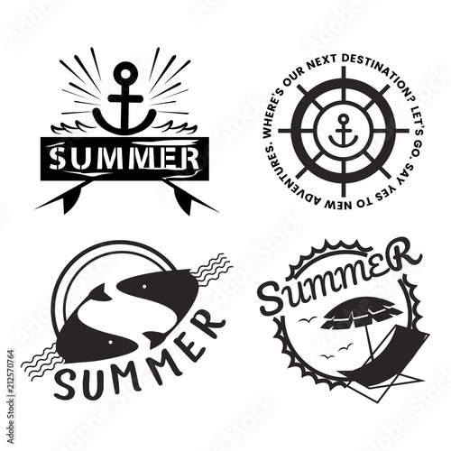 Summer and holiday typography illustration