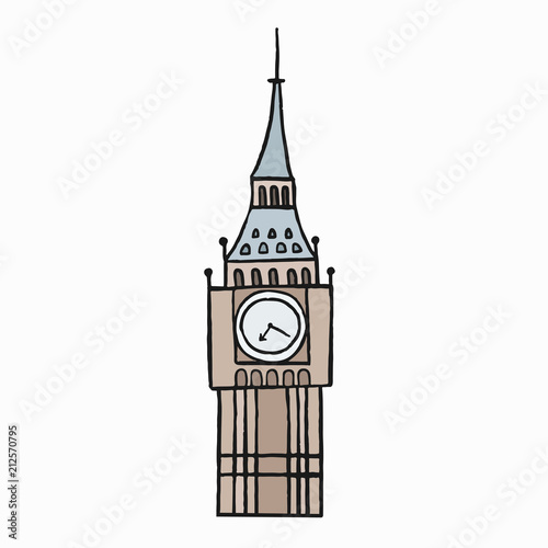 Big Ben, the Great Bell of the clock illustration