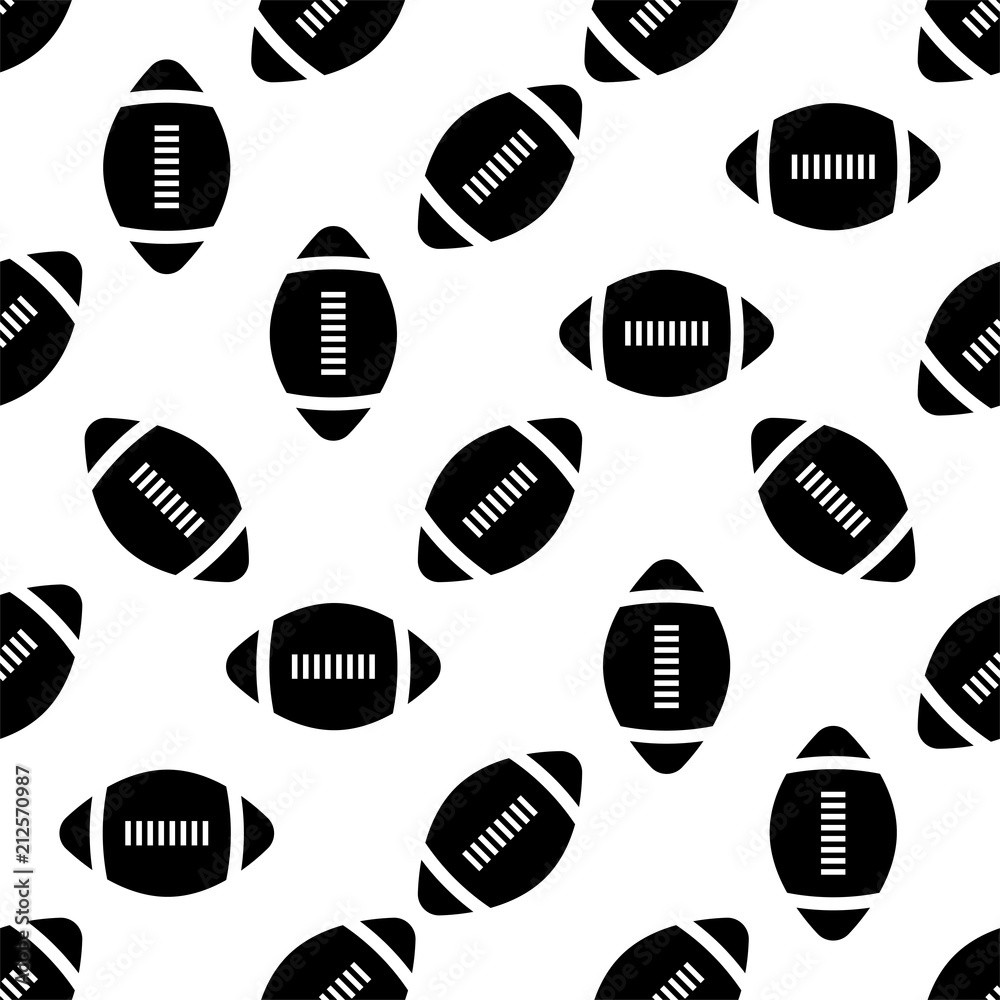 Seamless black american football background Vector Image