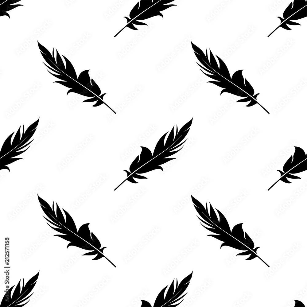 Feather Icon Seamless Pattern Feather Icon Seamless Pattern