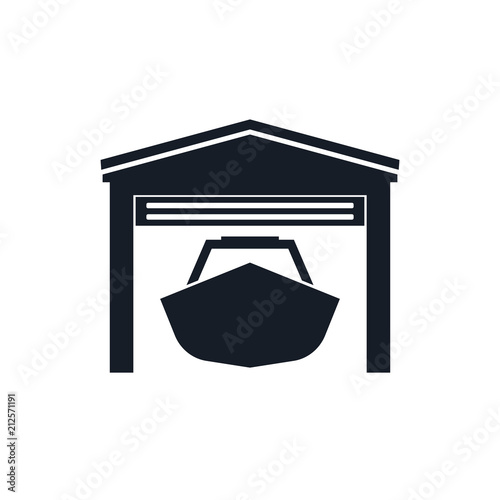 Boat storage silhouette