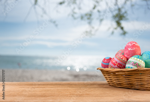 backgroundEaster Eggs photo