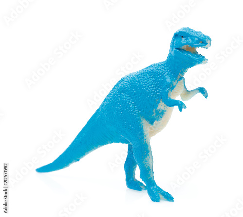 toy small dinosaur isolated on white background photo