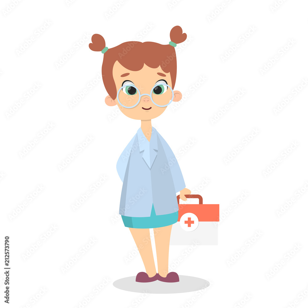 Little girl playing a doctor Little girl playing a doctor