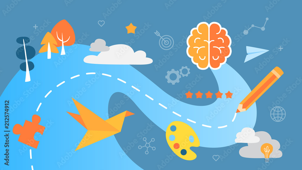 Creative thinking concept illustration. Creative thinking concept illustration.