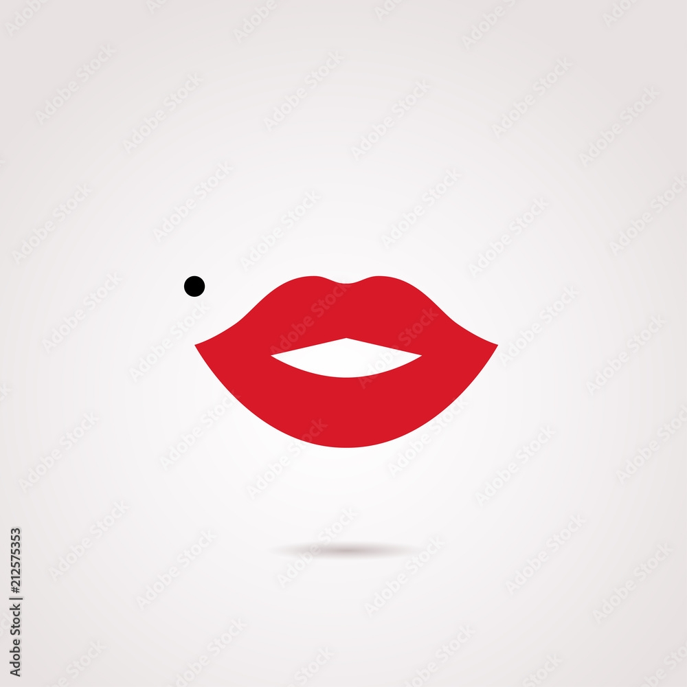 Lips vector icon. Lips vector icon.