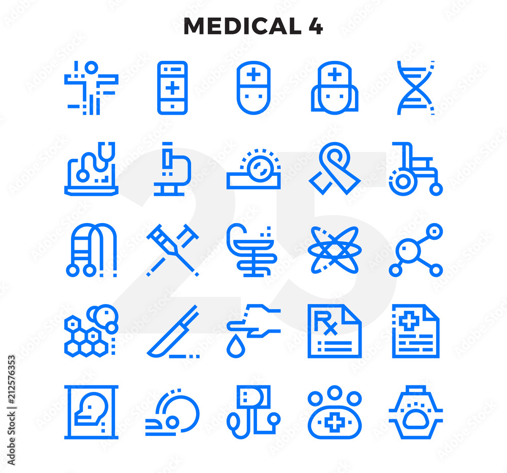Dashed Outline Icons Pack for UI. Pixel perfect thin line vector icon set for web design and website application.