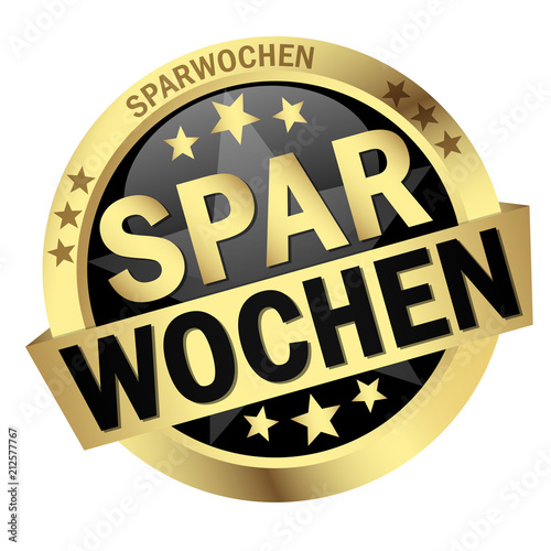 Button with Banner Sparwochen
