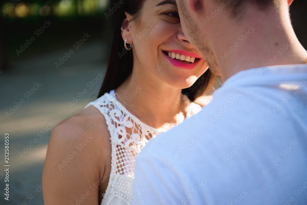 Love story of the beautiful young man and woman Love story of the beautiful young man and woman