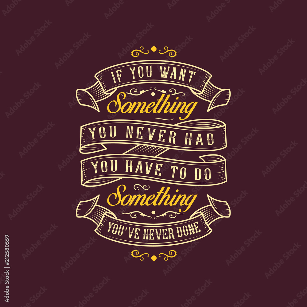 Obraz premium Do Something Quote Typography Design