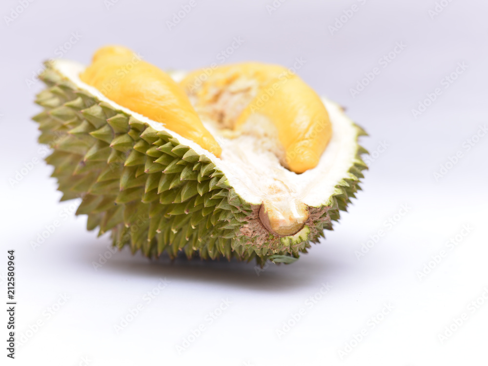Fototapeta premium MUSANG KING Durian isolated on white background
