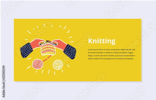 Banner knitting needle template