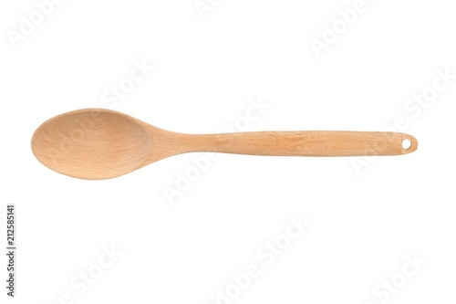 Photos Wooden spoon on white