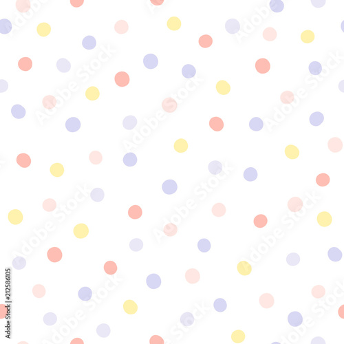 Cute polka dots seamless pattern. 