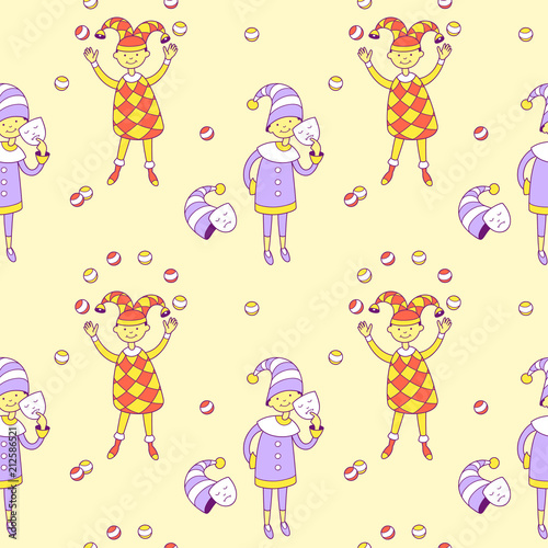  welcome to masquerade seamless pattern