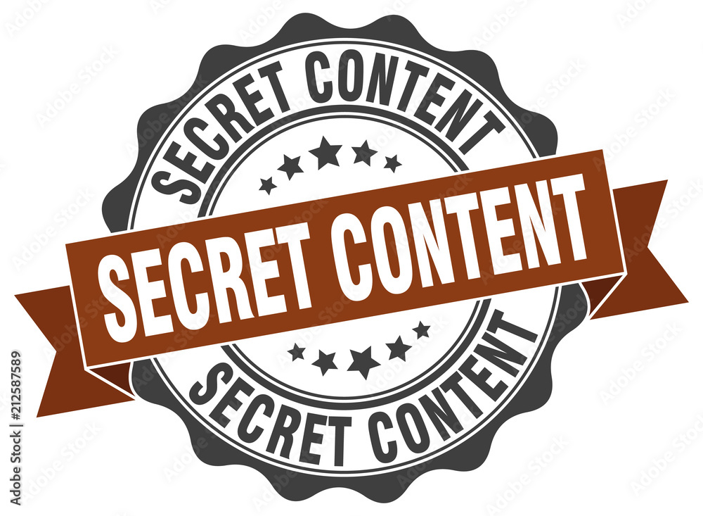 Fototapeta premium secret content stamp. sign. seal