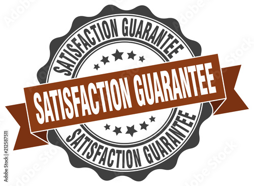 satisfaction guarantee stamp. sign. seal