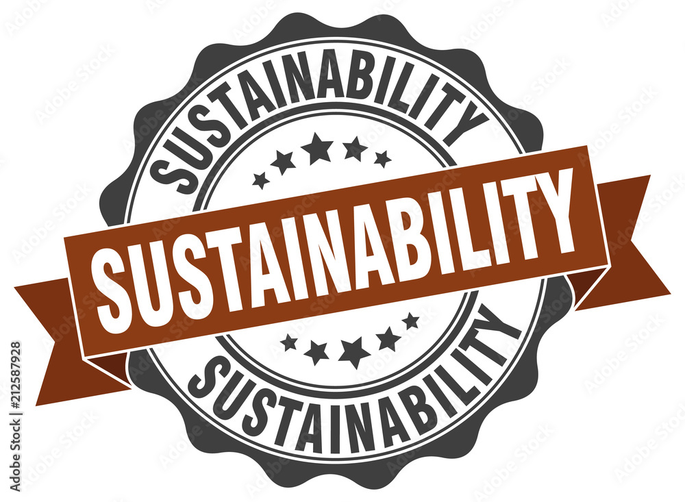 Fototapeta premium sustainability stamp. sign. seal